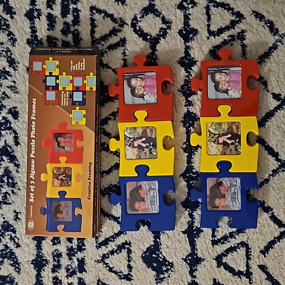 (2) NIB Vintage 80's Puzzle Picture Frames